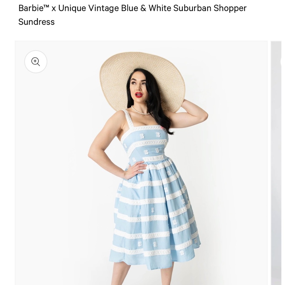 Unique Vintage x Barbie *TM baby blue sundress - Med